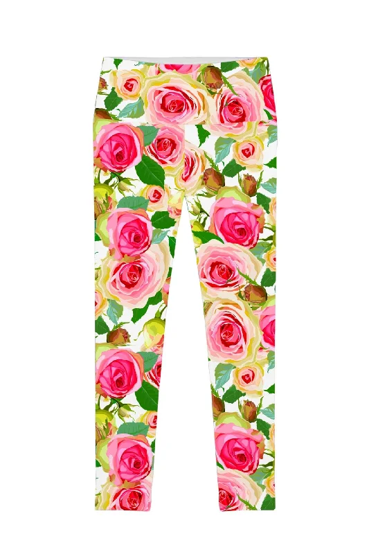 Rosarium Lucy Floral Printed Performance Leggings - Women