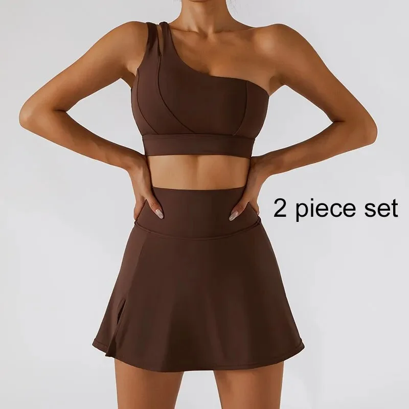 Tennis Sportswear One Shoulder set