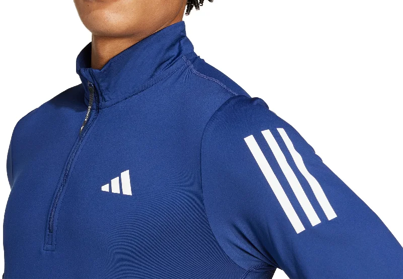 adidas Own The Run Half Zip Long Sleeve Mens Running Top - Blue