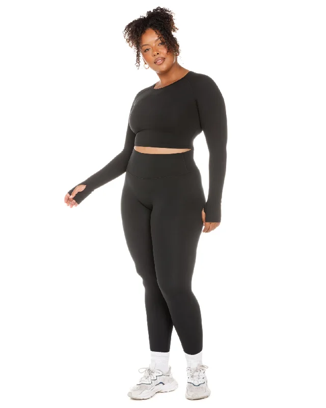 Aura Crop Long Sleeve - Black