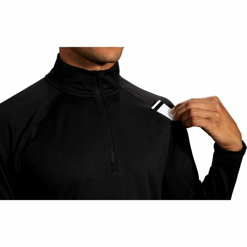 Brooks Dash Half Zip Long Sleeve Mens Running Top - Black