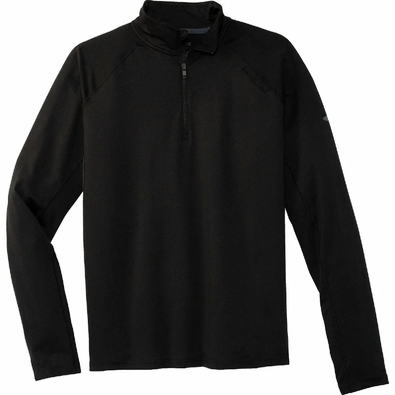 Brooks Dash Half Zip Long Sleeve Mens Running Top - Black