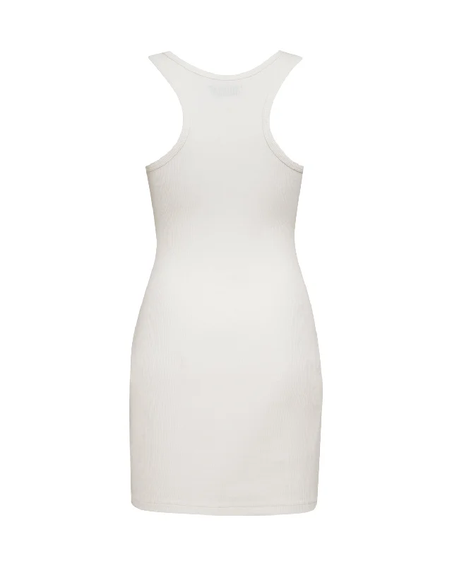 Demi Ribbed Dress - White