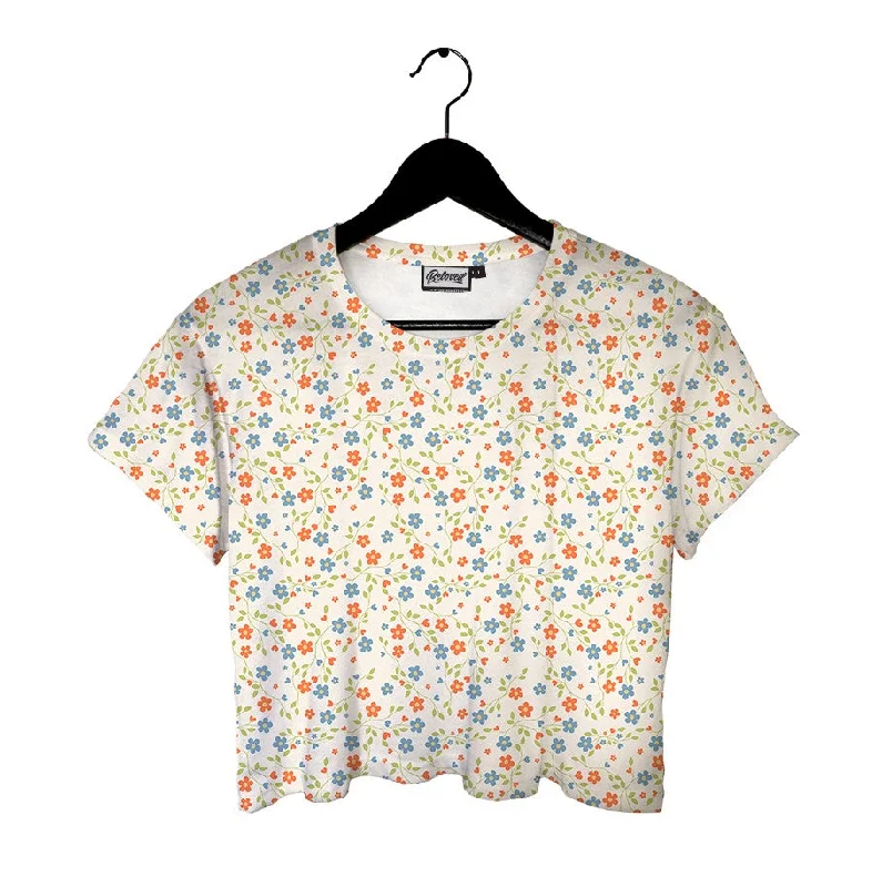 Flowers & Hearts Crop Tee