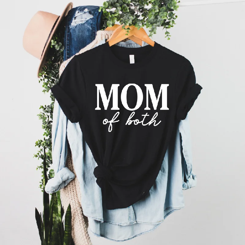 Mom of both • Black Tee