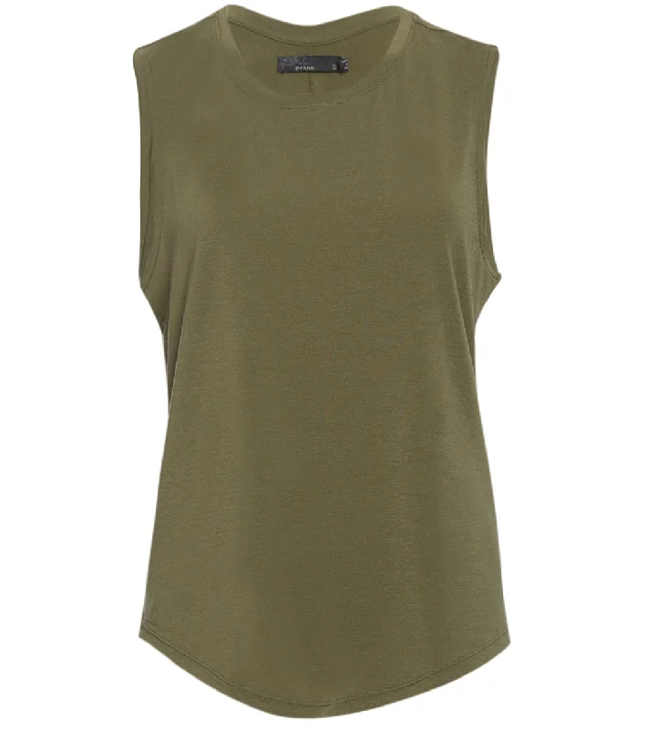 prAna Rogue Sleeveless Yoga Tank Cargo Green