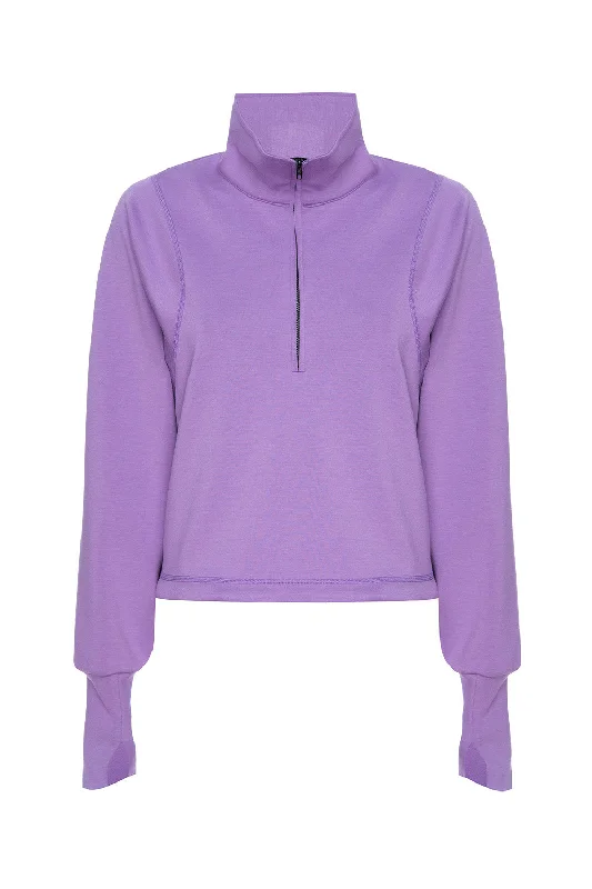 Rodeo Lavender Oversized Half Zip