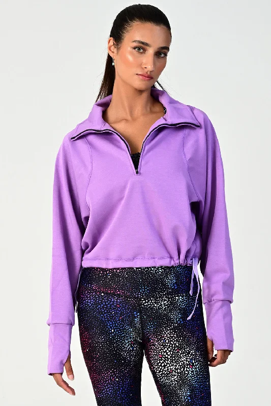 Rodeo Lavender Oversized Half Zip