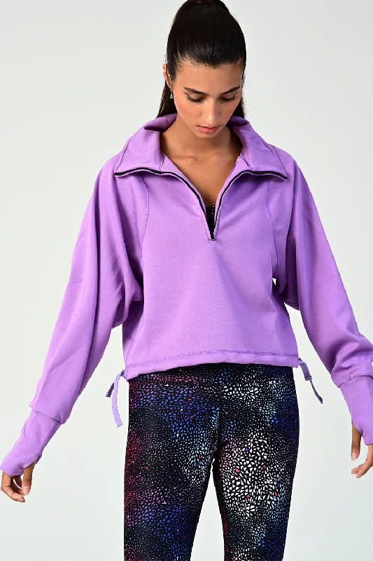 Rodeo Lavender Oversized Half Zip