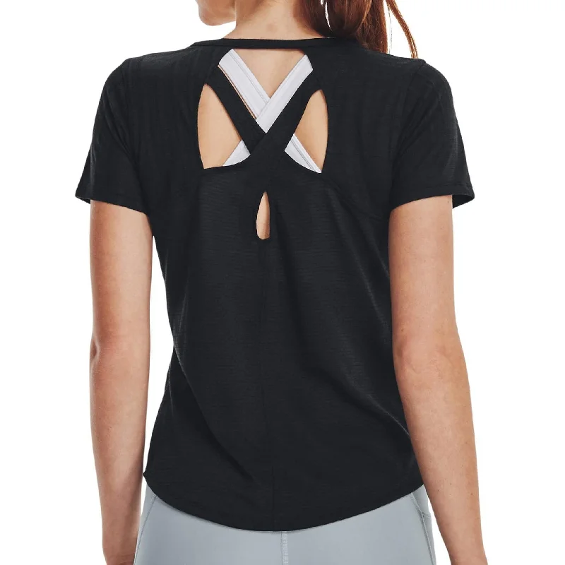 Under Armour Streaker Deco Diamond Short Sleeve Womens Running Top - Black