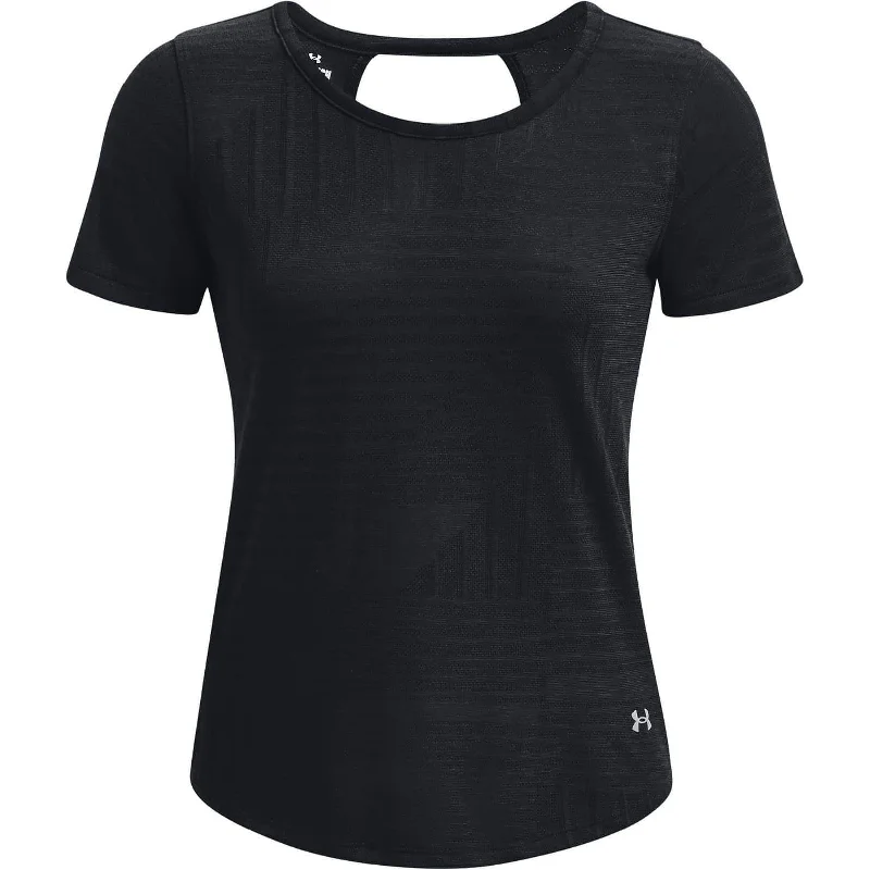 Under Armour Streaker Deco Diamond Short Sleeve Womens Running Top - Black