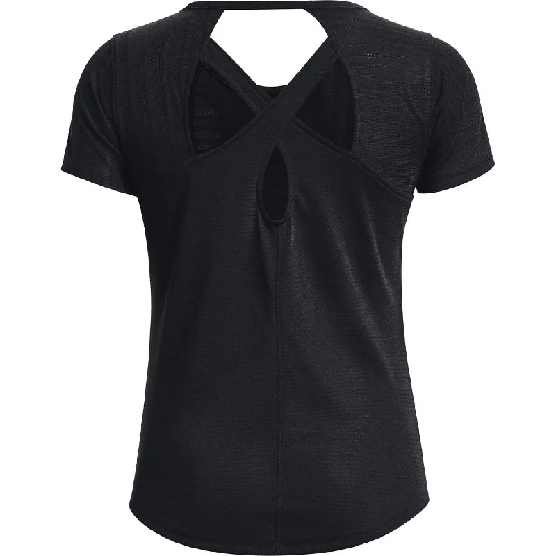 Under Armour Streaker Deco Diamond Short Sleeve Womens Running Top - Black